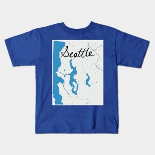 Map of Seattle Kids T-Shirt